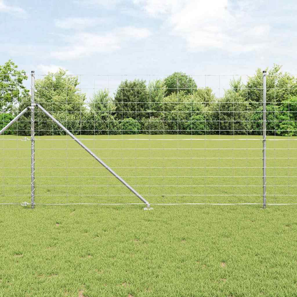 Schweißdrahtzaun mit Spikes 50 x 1,2 m Verzinkter Stahl Silber
