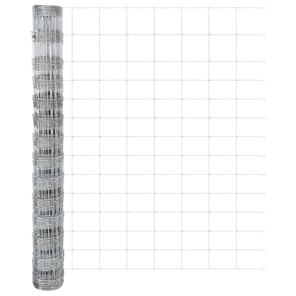 Schweißdrahtzaun mit Spikes 50 x 1,2 m Verzinkter Stahl Silber