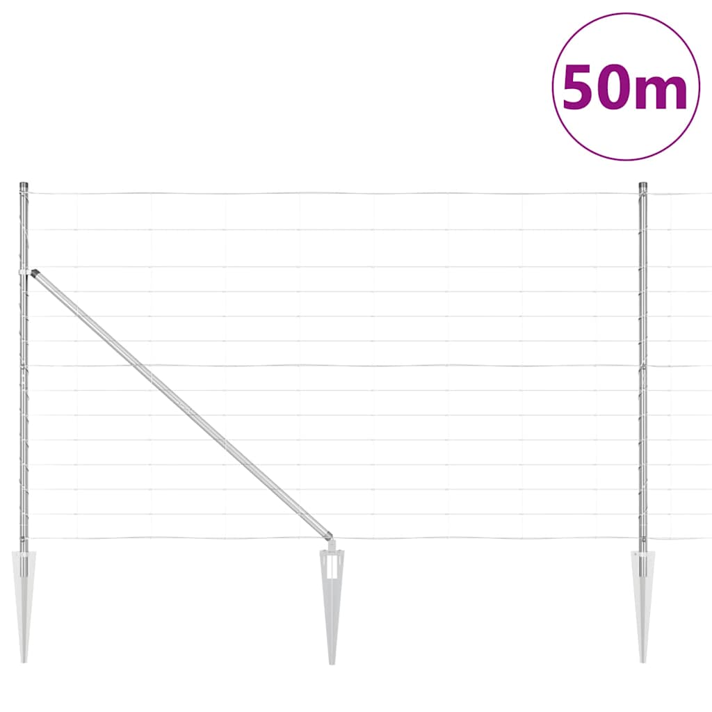 Schweißdrahtzaun mit Spikes 50 x 1,4 m (B x H)
