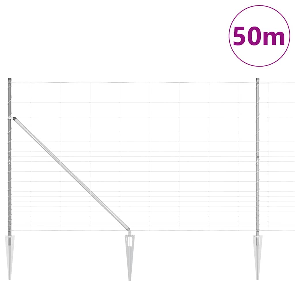 Schweißdrahtzaun mit Spikes 50 x 1,5 m (B x H)