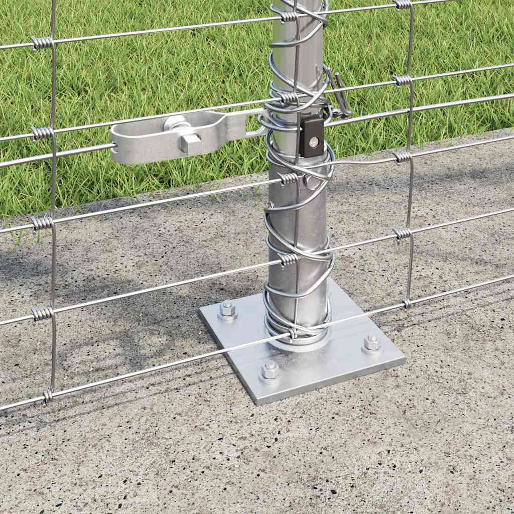 Geschweißter Drahtzaun mit Betonbasis 25 x 1,6 m Silber Netz