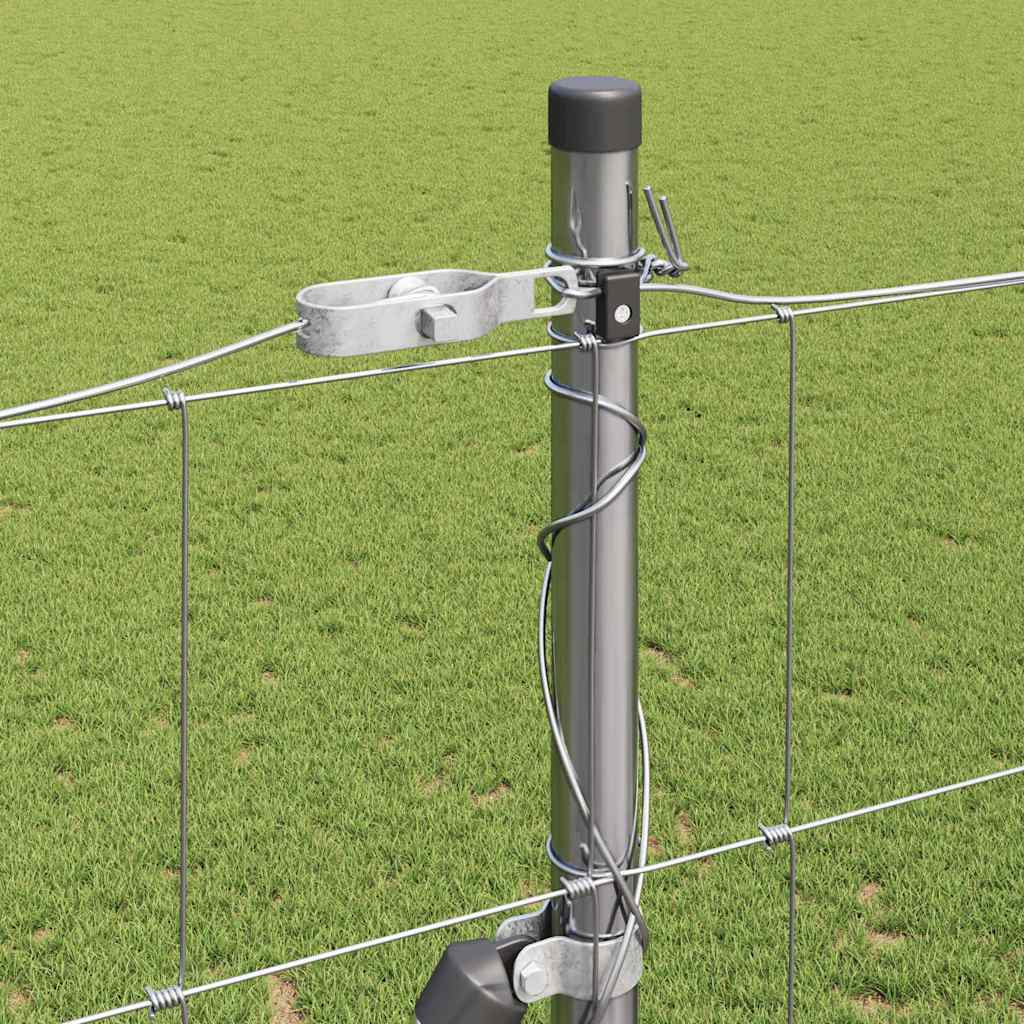 Geschweißter Drahtzaun mit Betonbasis 25 x 1,6 m Silber Netz
