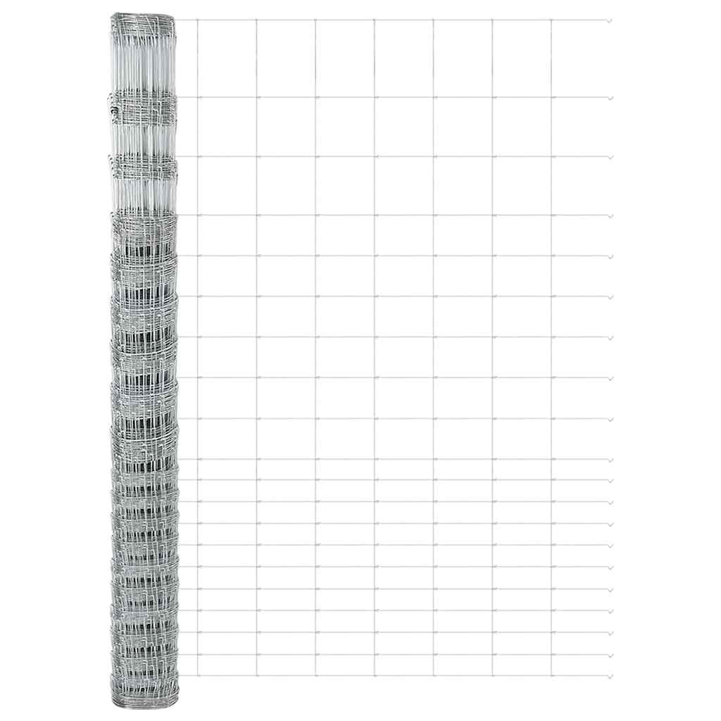 Geschweißter Drahtzaun mit Betonbasis 25 x 1,6 m Silber Netz