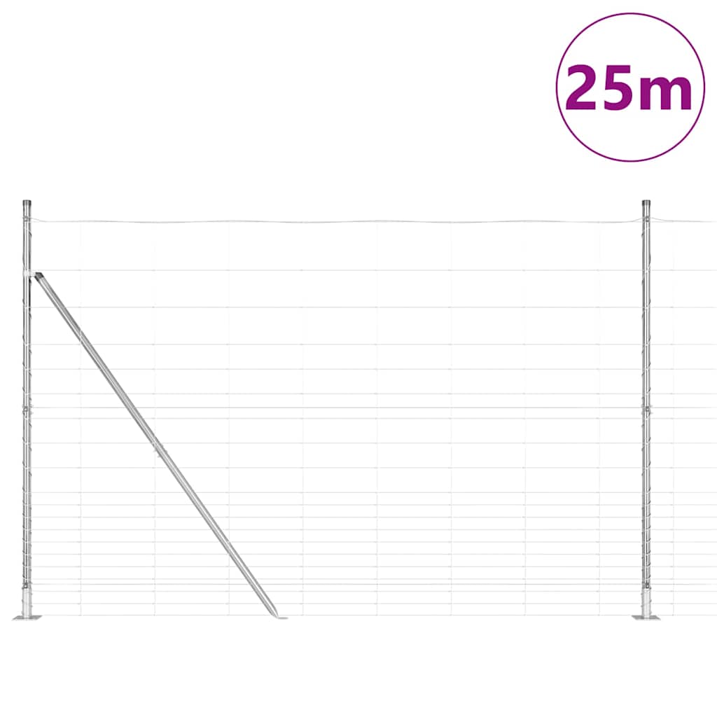 Geschweißter Drahtzaun mit Betonfundament 25 x 1,6 m (B x H)