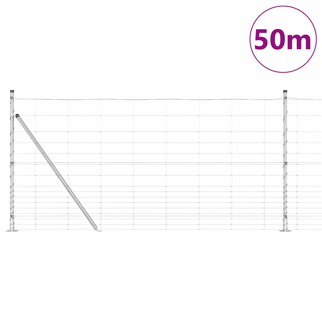 Geschweißter Drahtzaun mit Betonfundament 50 x 1,2 m (B x H)