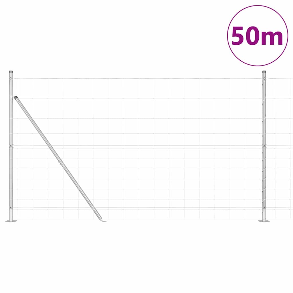 Geschweißter Drahtzaun mit Betonfundament 50 x 1,4 m (B x H)
