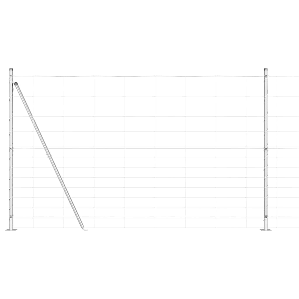 Geschweißter Drahtzaun mit Betonfundament 50 x 1,5 m (B x H)