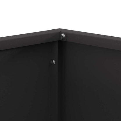 Feuerstelle Schwarz 40 x 40 x 35 cm Wetterfeststahl