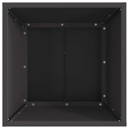 Feuerstelle Schwarz 40 x 40 x 35 cm Wetterfeststahl