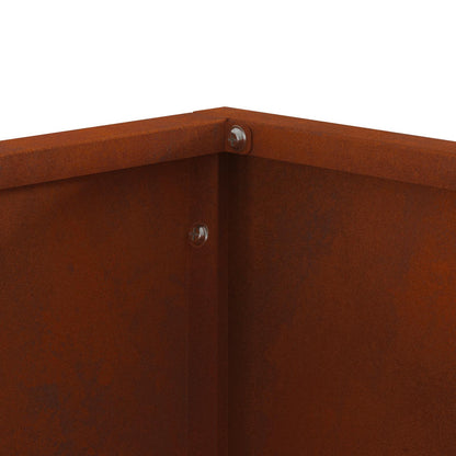 Feuerstelle Rostoptik 60 x 60 x 35 cm Wetterfeststahl