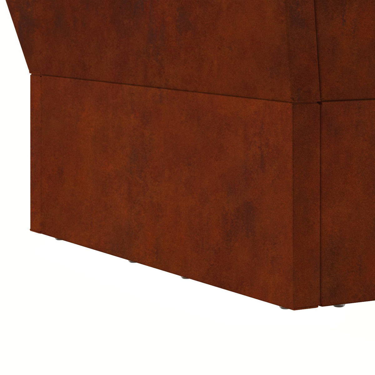 Feuerstelle Rostoptik 60 x 60 x 35 cm Wetterfeststahl