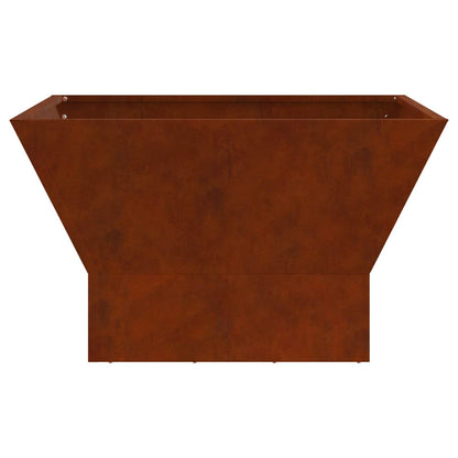 Feuerstelle Rostoptik 60 x 60 x 35 cm Wetterfeststahl