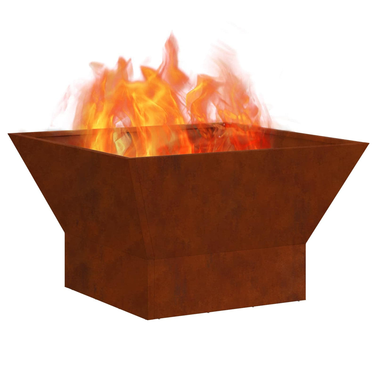 Feuerstelle Rostoptik 60 x 60 x 35 cm Wetterfeststahl