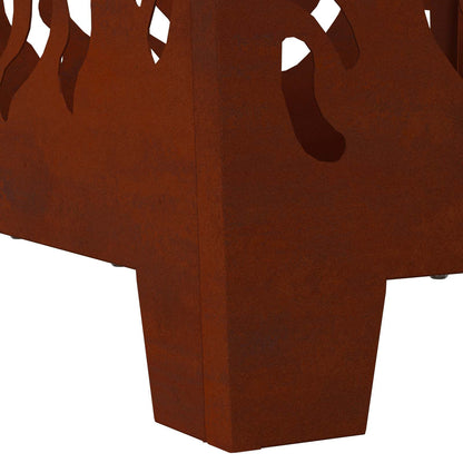 Feuerstelle Braun 40 x 40 x 40 cm Wetterfeststahl