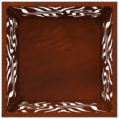 Feuerstelle Braun 40 x 40 x 40 cm Wetterfeststahl