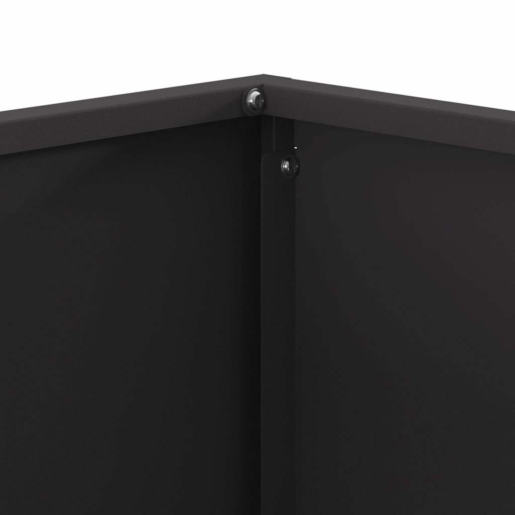 Feuerstelle Schwarz 60 x 60 x 40 cm Wetterfeststahl