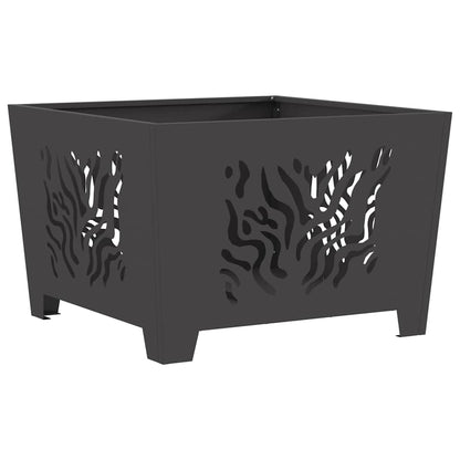 Feuerstelle Schwarz 60 x 60 x 40 cm Wetterfeststahl