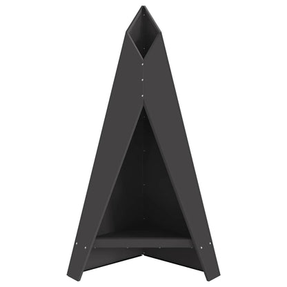 Feuerschale Schwarz 58 x 40 x 100 cm Wetterfeststahl