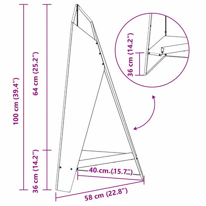 Feuerschale Rostig 58 x 40 x 100 cm Wetterfeststahl