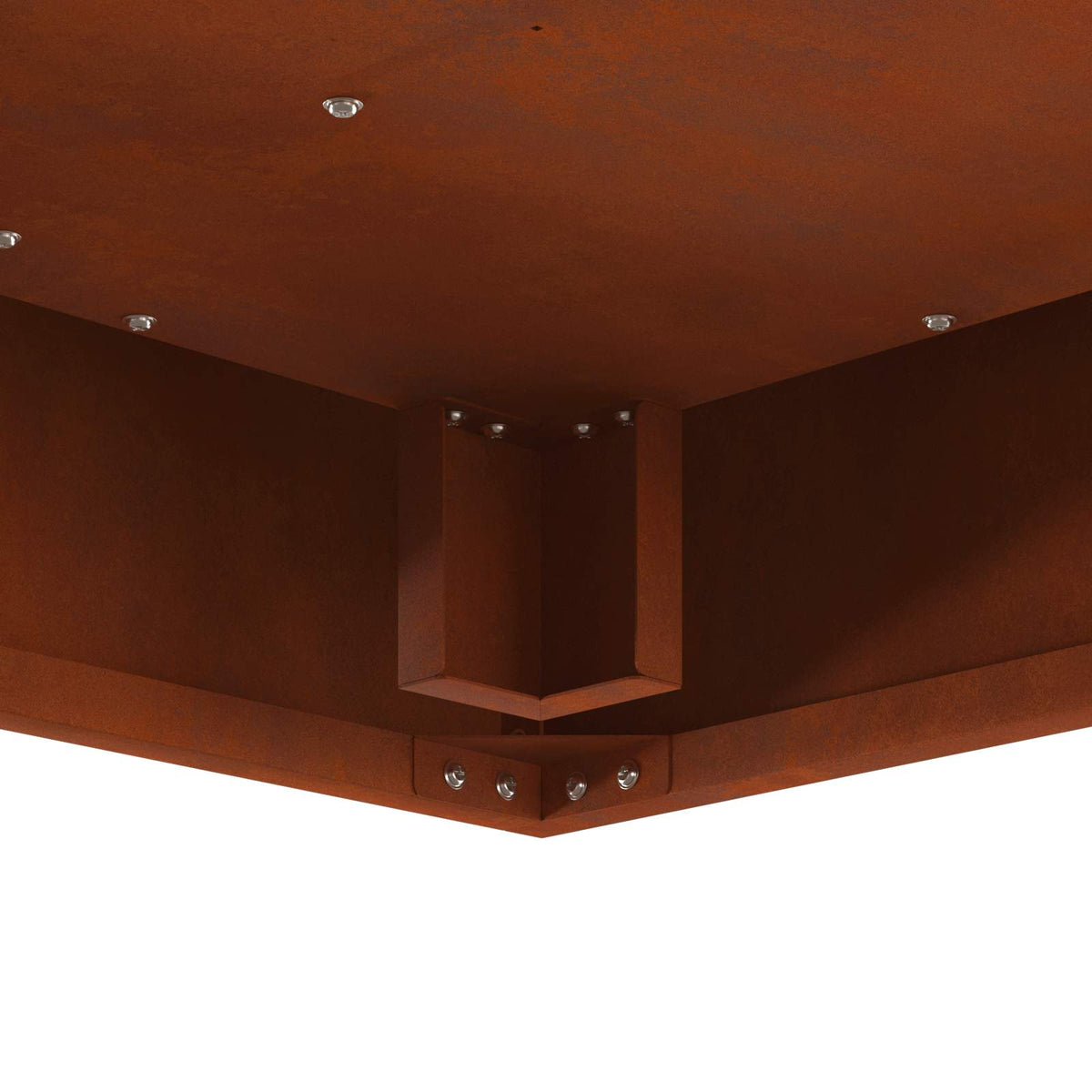 Feuerstelle Rostig 60 x 60 x 30 cm Wetterfeststahl