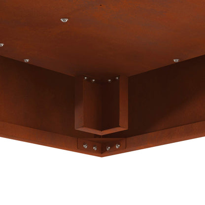 Feuerstelle Rostig 60 x 60 x 30 cm Wetterfeststahl
