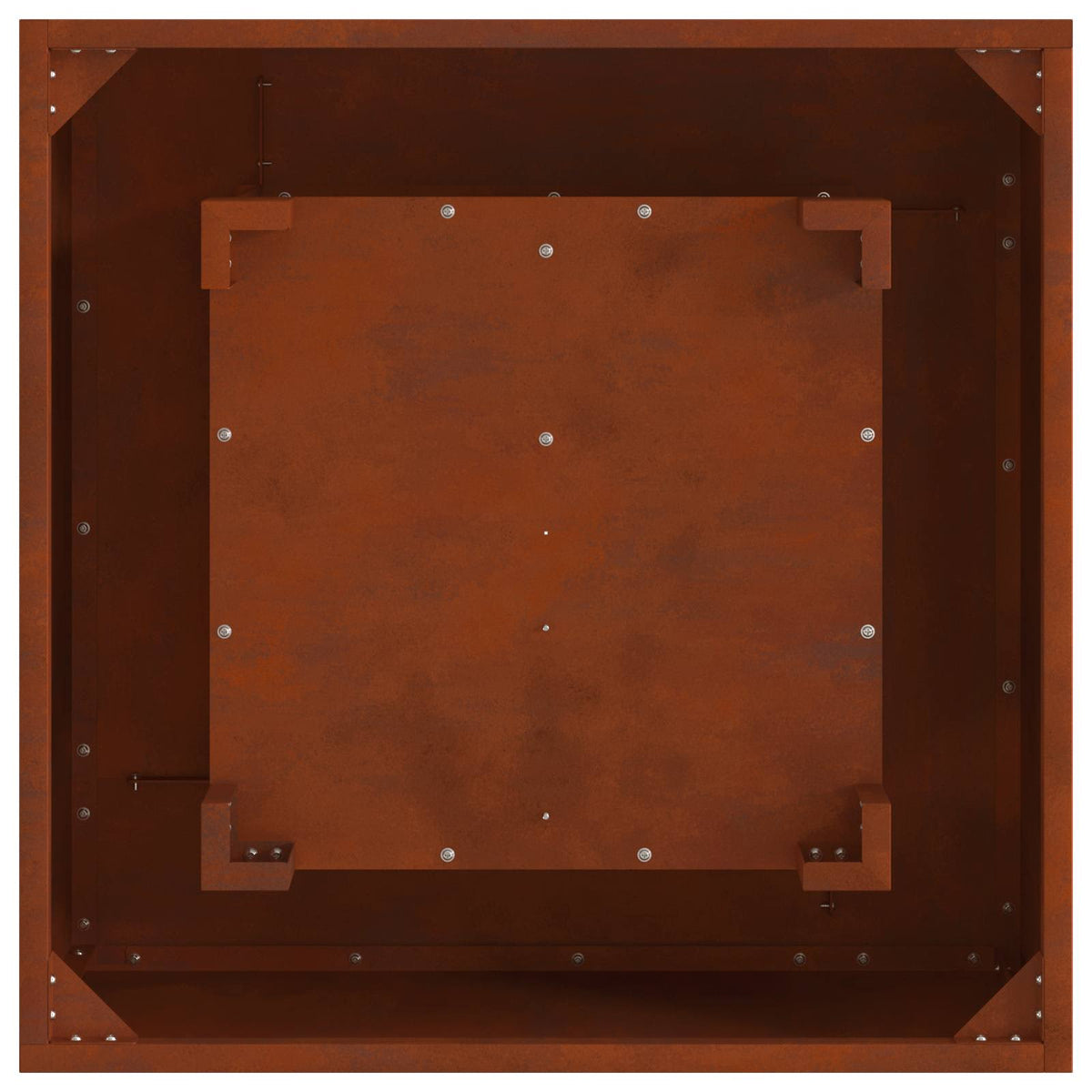 Feuerstelle Rostig 60 x 60 x 30 cm Wetterfeststahl