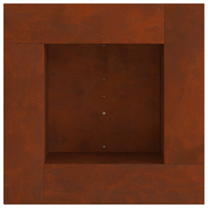 Feuerstelle Rostig 60 x 60 x 30 cm Wetterfeststahl