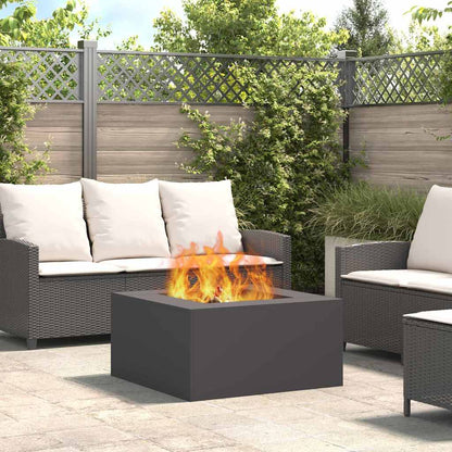 Feuerstelle Schwarz 80 x 80 x 40 cm Wetterfeststahl