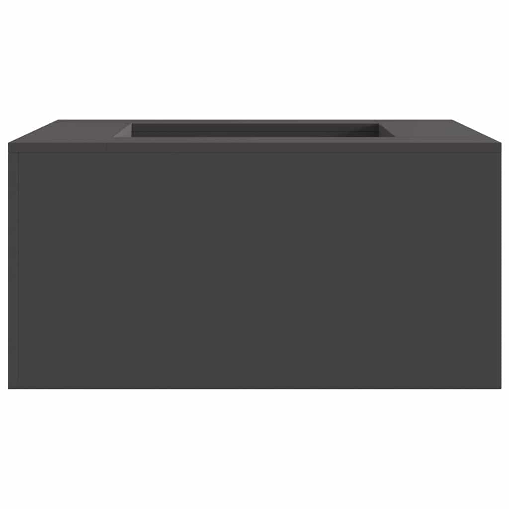 Feuerstelle Schwarz 80 x 80 x 40 cm Wetterfeststahl