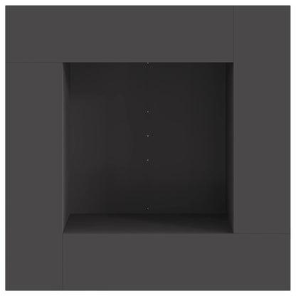 Feuerstelle Schwarz 80 x 80 x 40 cm Wetterfeststahl