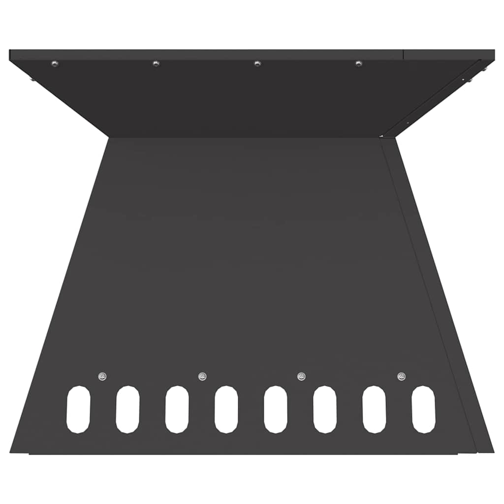 Feuerstelle Schwarz 48 x 48 x 40 cm Wetterfeststahl
