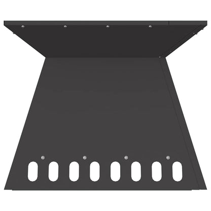 Feuerstelle Schwarz 48 x 48 x 40 cm Wetterfeststahl