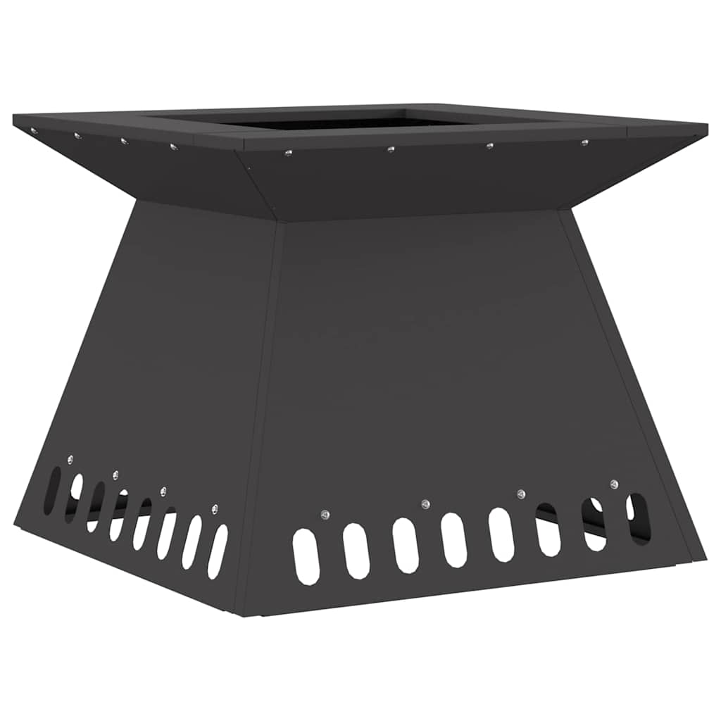 Feuerstelle Schwarz 48 x 48 x 40 cm Wetterfeststahl