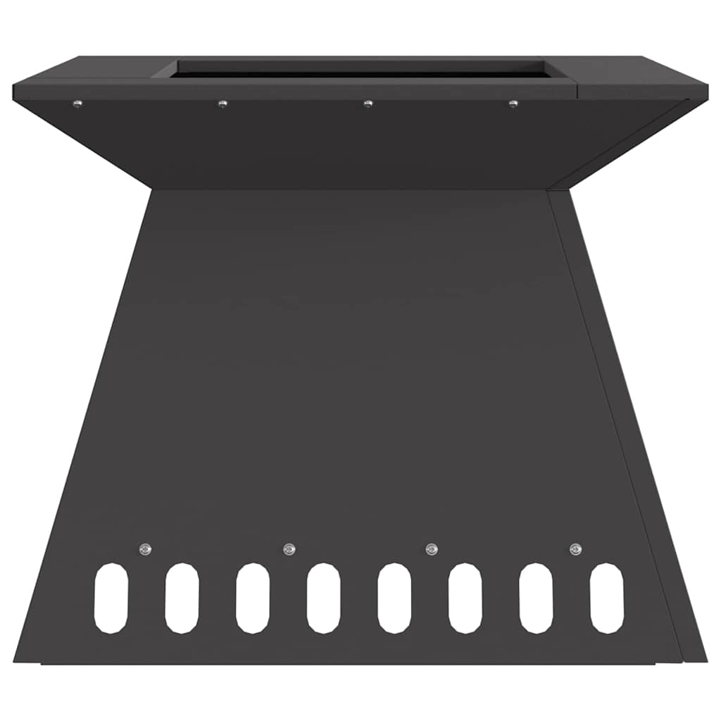Feuerstelle Schwarz 48 x 48 x 40 cm Wetterfeststahl