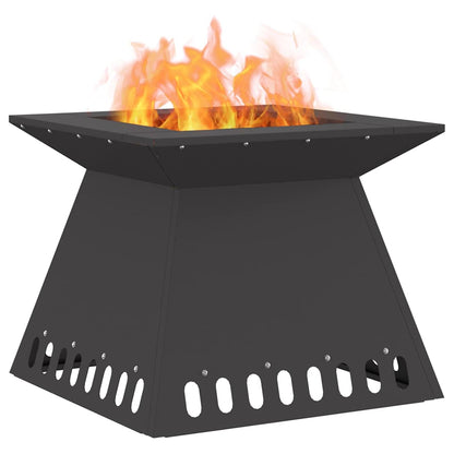 Feuerstelle Schwarz 48 x 48 x 40 cm Wetterfeststahl