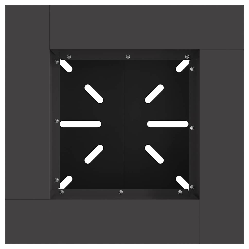 Feuerstelle Schwarz 48 x 48 x 40 cm Wetterfeststahl