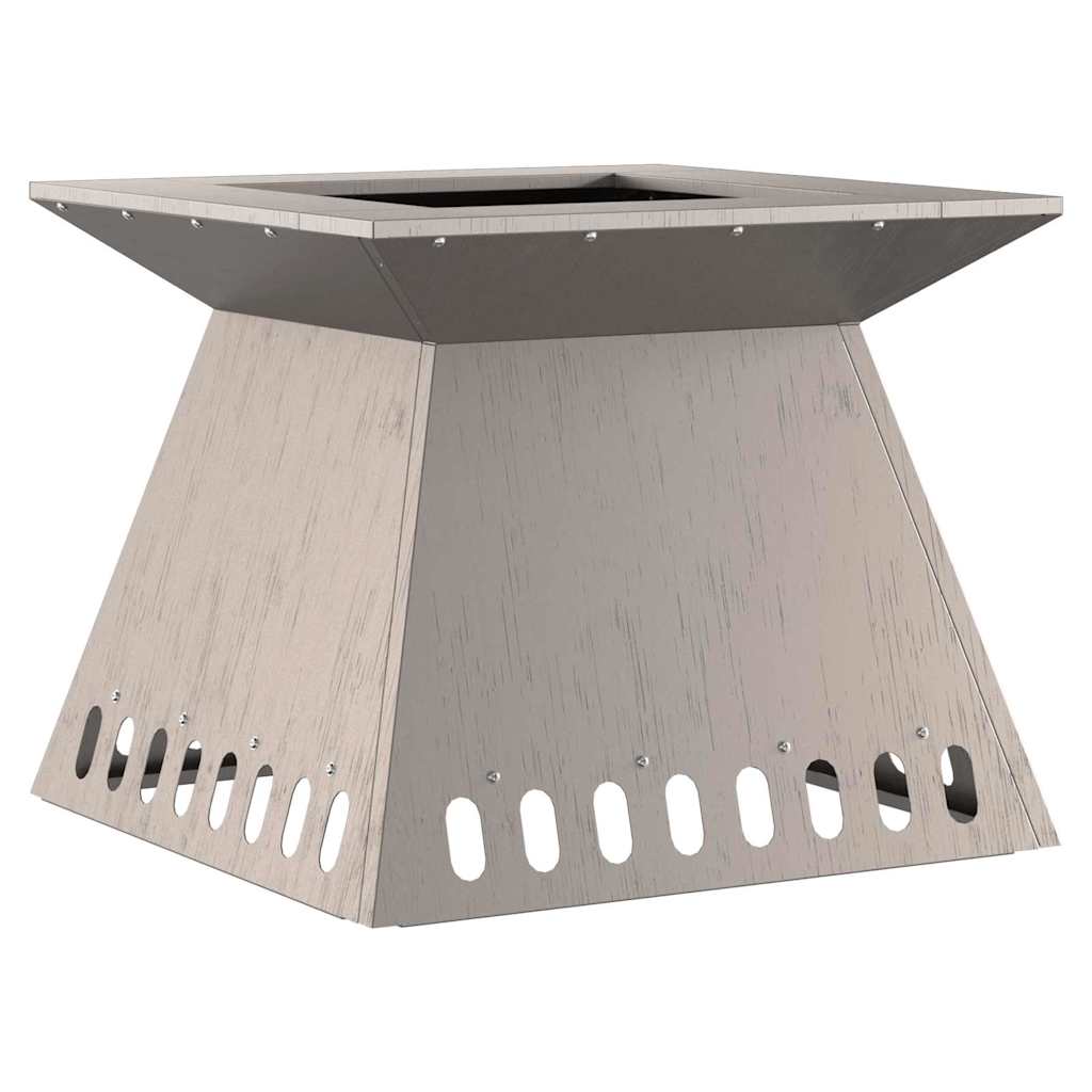 Feuerstelle Rostoptik 48 x 48 x 40 cm Wetterfeststahl