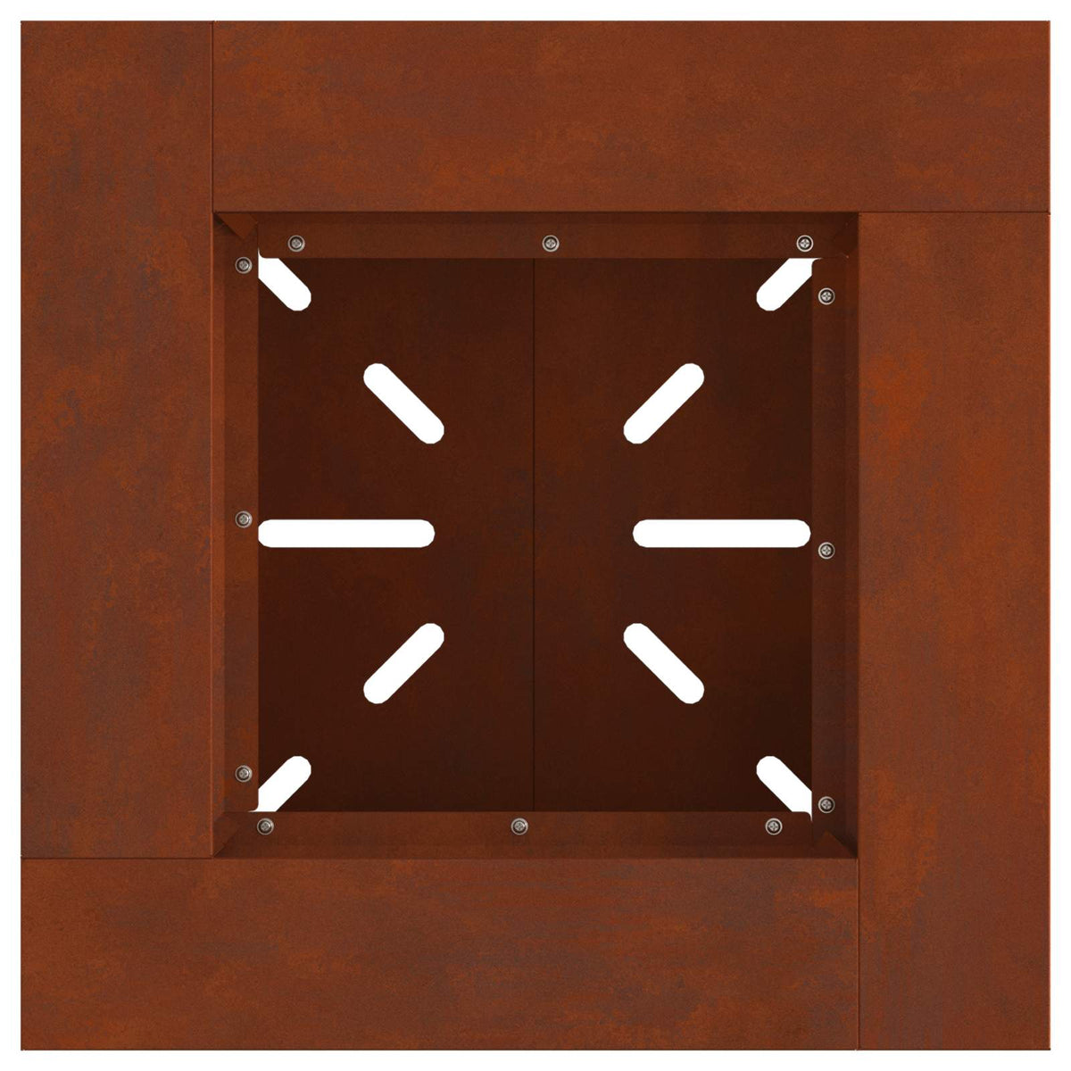 Feuerstelle Rostoptik 48 x 48 x 40 cm Wetterfeststahl