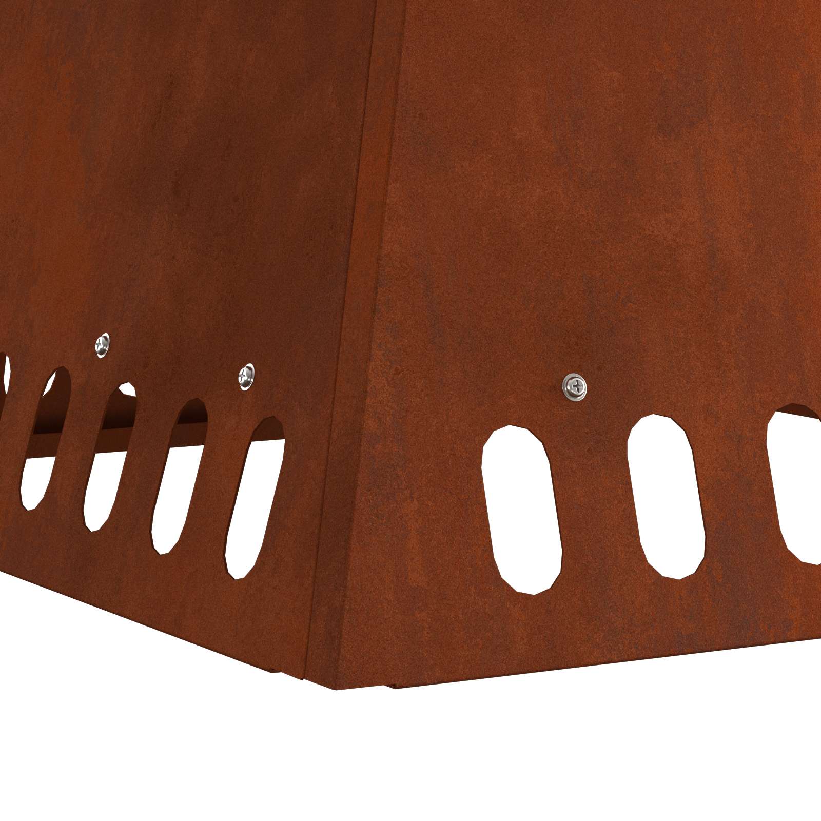 Feuerstelle Rostoptik 60 x 60 x 50 cm Wetterfeststahl