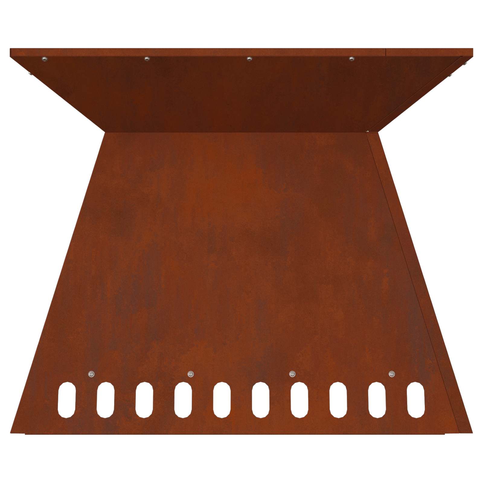 Feuerstelle Rostoptik 60 x 60 x 50 cm Wetterfeststahl