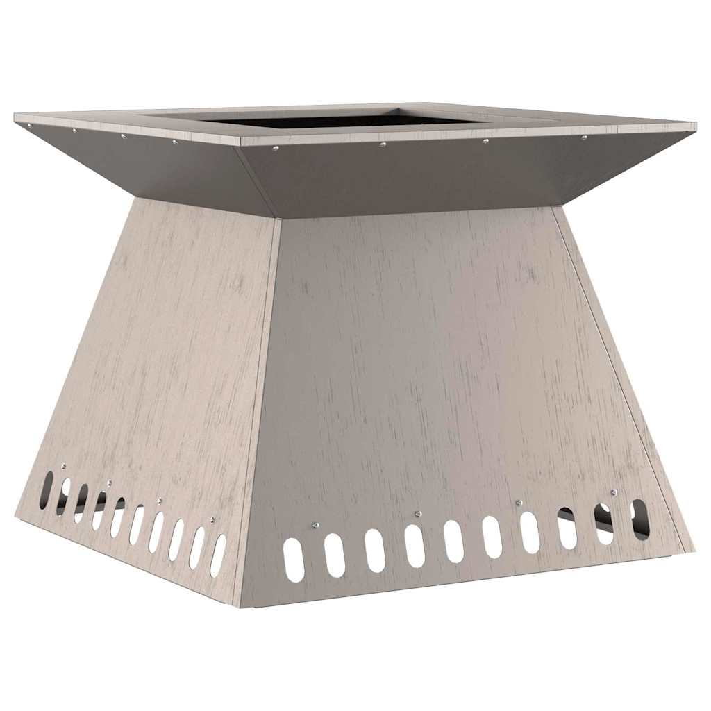 Feuerstelle Rostoptik 60 x 60 x 50 cm Wetterfeststahl