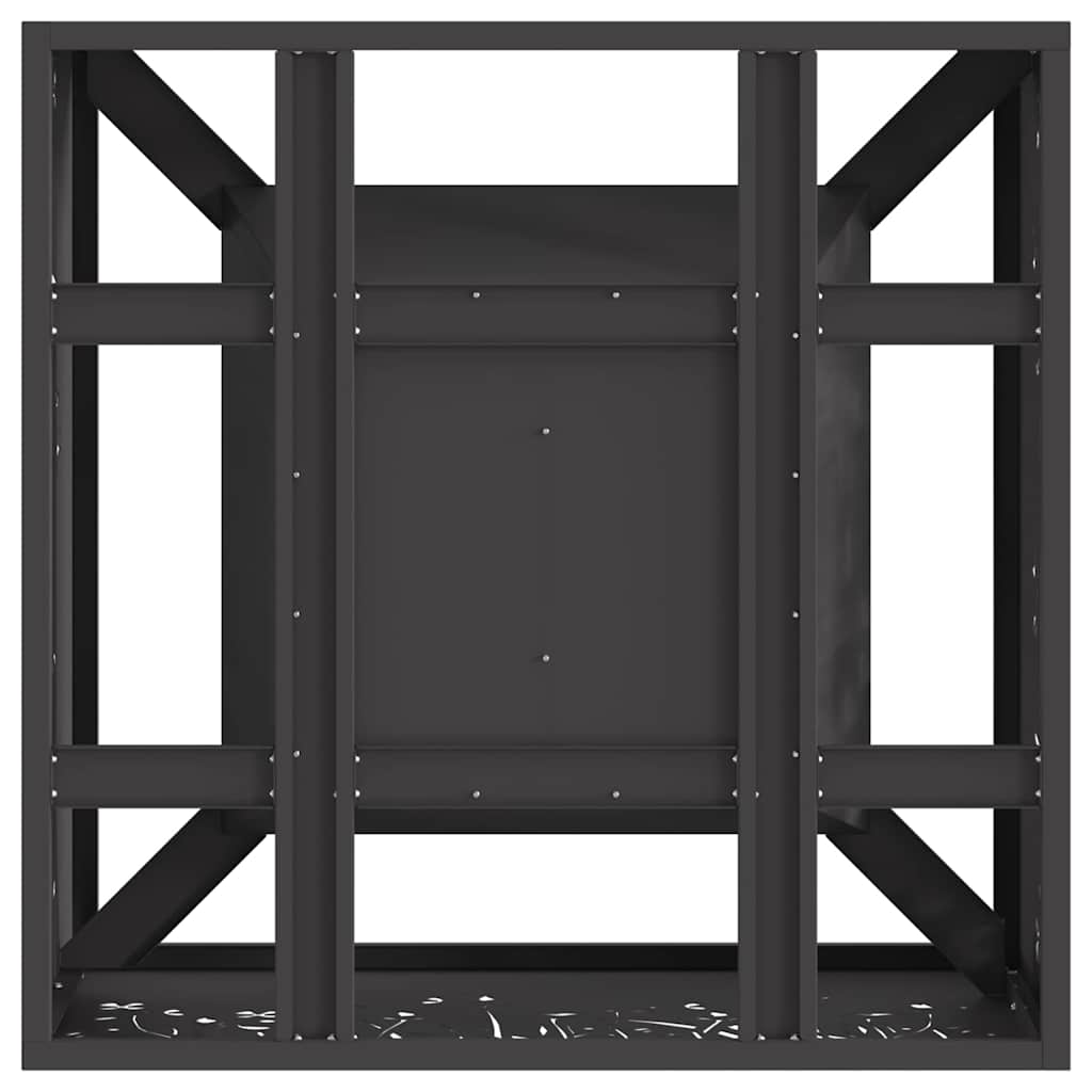 Feuerschale Schwarz 60 x 60 x 30 cm Wetterfeststahl