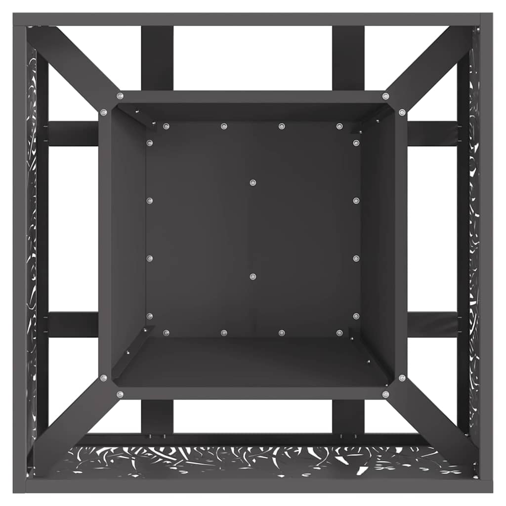 Feuerschale Schwarz 60 x 60 x 30 cm Wetterfeststahl
