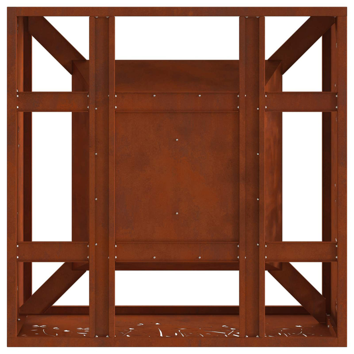Feuerschale Rostoptik 60 x 60 x 30 cm Wetterfeststahl