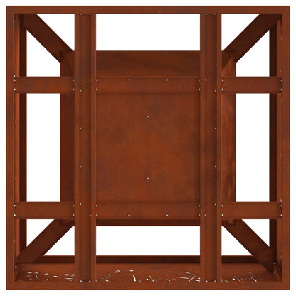 Feuerschale Rostoptik 60 x 60 x 30 cm Wetterfeststahl