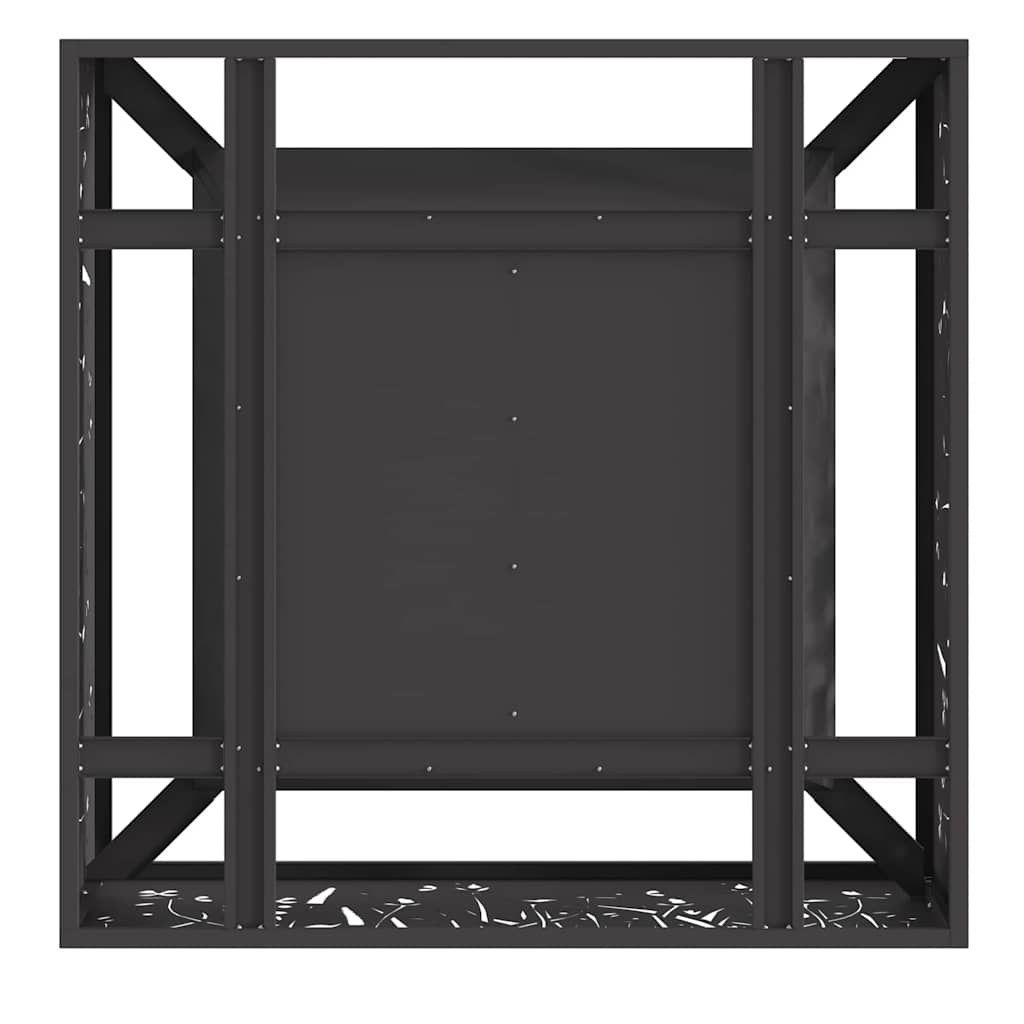 Feuerschale Schwarz 80 x 80 x 30 cm Wetterfeststahl