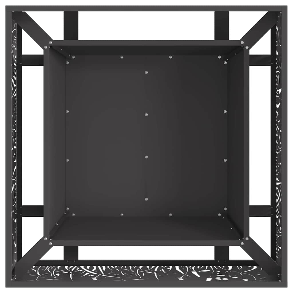 Feuerschale Schwarz 80 x 80 x 30 cm Wetterfeststahl