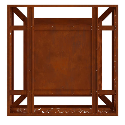 Feuerschale Rostoptik 80 x 80 x 30 cm Wetterfeststahl