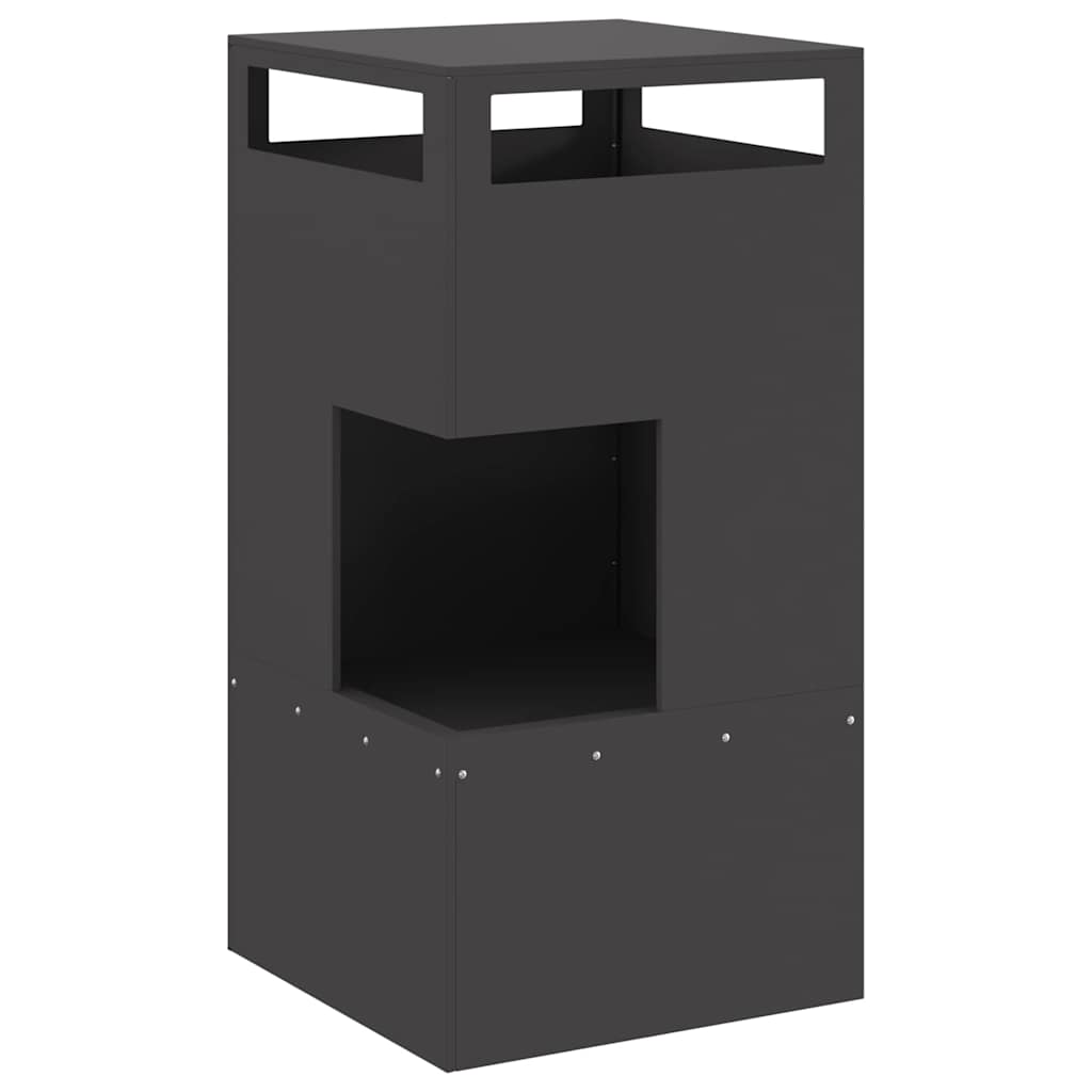Feuerstelle Schwarz 50 x 50 x 100 cm Wetterfeststahl