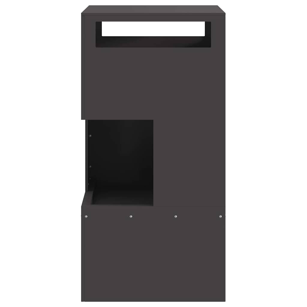 Feuerstelle Schwarz 50 x 50 x 100 cm Wetterfeststahl